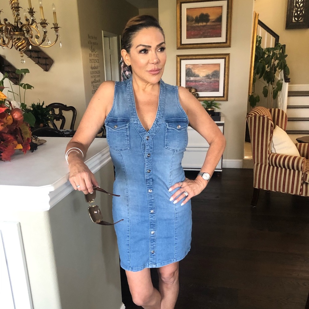 Guess Fitted Denim Dress